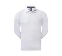 Footjoy Thermolite Long Sleeved Smooth Pique Polo, Bianco (Bianco 96953), Small Uomo