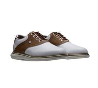 Footjoy Traditions, Scarpe da Golf Uomo, Bianco Khaki Grey, 42.5 EU