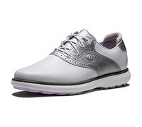 FootJoy Tradizioni Fj, Scarpa da Golf Donna, Bianco Argento Viola, 37.5 EU