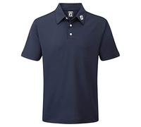 Footjoy Stretch Pique Solid Polo, Blu (Azul Navy 91824), Large Uomo