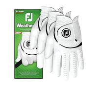 FootJoy WeatherSof - Guanti da golf da uomo, confezione da 3, colore: bianco