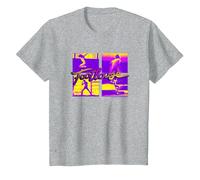 Footloose Neon Panel Title Logo Maglietta, Bambini, Grigio Melange, 6 Anni