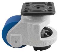Footmaster gd-150 F MC nylon Wheel and aluminum Pad Leveling Caster, 1.496,9 kilogram, piastra superiore 3 15/40,6 cm x 3 15/40,6 cm Bolt fori 2 3/4" x 2 3/4," avorio