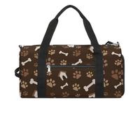 Footprints and Bones - Borsa da palestra divertente con scomparto per scarpe, borsone da viaggio, weekender, pernottamento, yoga