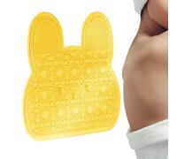 footShower Scrubber - Bunny Silicone Non-Slip Suction Cleaner, Shower footScrubber Back Washer for Women Elderly Kids Family Home Bath Tub Floor Apartment Dorm Massage Cleaning | Pedicure Soak