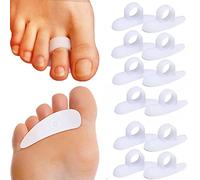 Footsihome 12 pezzi cuscinetti per alluce valgo, emblemi per alluce valgo, correzione e stiratura, morbidi gel pads, staffe per il sollievo di alluce valgo, alluce curvo e alluce martello