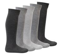Footstar EVERYDAY! 5 paia di calzini al ginocchio per bambini, calze lunghe per ragazze e ragazzi, calzini basic per bambini al ginocchio, 35-38