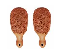 Footvital Pietra pomice per piedi, confezione da 2, pietra pomice in pura terracotta (2 lati), esfoliazione naturale, realizzata artigianalmente per piedi lisci e belli