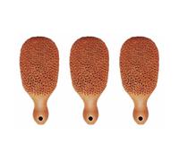 Footvital Pietra pomice per piedi, confezione da 3, pietra pomice in pura terracotta (2 lati), esfoliazione naturale, realizzata artigianalmente per piedi lisci e belli