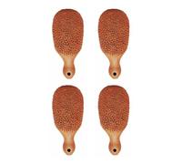 Footvital Pietra pomice per piedi | Confezione da 4 | Pietra pomice in pura terracotta (2 lati) | Esfoliazione naturale | Realizzato artigianalmente per piedi lisci e belli