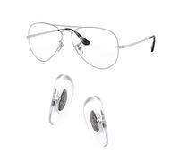 FOOUS 17 mm Clip-on Ricambio Nasello Pad per Ray-Ban Aviator RB3025 Occhiali Da Sole Kit di Riparazione Parti, Trasparente, single size