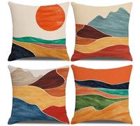 Cuscini per Divano, Cuscini Divano, Federe Cuscini Divano 80x80cm, Copricuscini Impermeabili Divano, Cuscino Divano, Copri Cuscini per Divano, Copricuscino Divano, Fodere Cuscini, 4 Pack Landscape