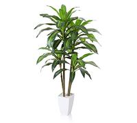 Fopamtri Piante Finte da Interno Albero del Drago Artificiale 120cm Hawaiian Tropicale Pianta Artificiale in Vaso con 74 Foglie per Soggiorno Camere Ufficio Giardino Decorazioni