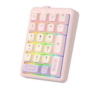 FOPATO Tastierino numerico S21 a 21 tasti, tastierino numerico wireless Bluetooth a 3 modalità, struttura della guarnizione, tastiera meccanica con interruttore lineare RGB, Keycap in PBT per PC