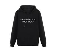 FOPJRUISDAEL Men Long Sleeve Printed Hoodies Funny Law And Order Executive Producer Dick Wolf Hoody Sweatershirt Black 3XL