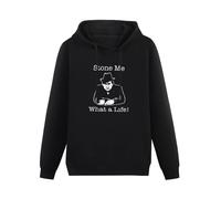 FOPJRUISDAEL Men's Tony Hancock Stone Me What A Life! British TV Radio Comedy Long Sleeve Hooded Sweatshirt Hoodies with Drawstring Pockets Black M