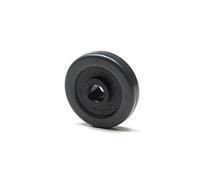 Foppapedretti 4 Ruote Gommate per Assai, ⌀ 4cm, Nero