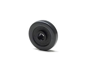 Foppapedretti 4 Ruote Gommate per Assai, ⌀ 4cm, Nero