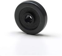 Foppapedretti 4 Ruote Gommate per Mobili da Stiro, Nero