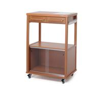 Carrello da cucina 62x42xh90 cm - Vano microonde 53x36xh32 Benchef Noce Struttura in legno massiccio di faggio 339506