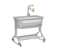 Foppapedretti Lettino Culla Neonato da Campeggio, Viaggio, Portatile Fianco Letto per Co-sleeping con Materasso, Altezza Regolabile, Inclinabile, colore Greige M...