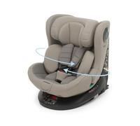 Foppapedretti FP360 Quick i-Size, Seduta Girevole a 360°, per bambini da 40 a 150 cm di altezza, 0-12 anni, conforme ECE R129, Fissaggio Dualfix (Isofix e non), Safe Body Protection, Desert