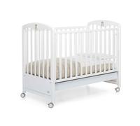 Foppapedretti Lettino Culla Neonato in Legno con Ruote e Cassettone colore Bianco - Birbante
