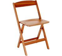 Foppapedretti 9900443006 Luna Sedia Pieghevole, in Legno, Colore Noce, 1 Pezzo