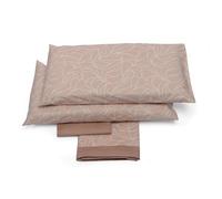 Foppapedretti Notte & Natura Completo letto matrimoniale 2P, lenzuolo sopra, lenzuolo angolo sotto e 2 federe; Onda Pesca 100% cotone, Made in Italy