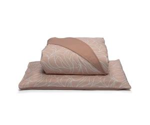 Foppapedretti Notte & Natura Sacco Copripiumino letto una piazza e mezza completo di federa; Onda Pesca 100% cotone Percalle, Made in Italy