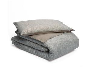 Foppapedretti Notte & Natura Sacco Copripiumino letto una piazza e mezza completo di federa; Petali Sabbia 100% cotone Percalle, Made in Italy