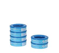 Foppapedretti Ricarica Mangiapannolini per Maialino, 6 Ricariche (fino a 1080 pannolini), trattiene cattivi odori con tecnologia brevettata EVOH a 7 strati (Azzurro)