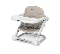 Foppapedretti Seggiolino Alzabimbo Lift, bambini da 6 mesi a 3 anni (fino a 15 Kg), Vassoio Amovibile, Chiudibile e Trasportabile, Borsa Inclusa, Imbottitura Removibile e Lavabile, 3 Altezze, Sand
