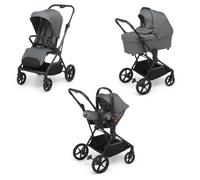Foppapedretti Spritz I-Size, Sistema Modulare Combinato per Bambini, Navicella Passeggino e Seggiolino auto I-Size, Titanium