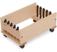 Foppapedretti Supershuttle Carrello Portasedie in Legno, Colore Naturale, Made i