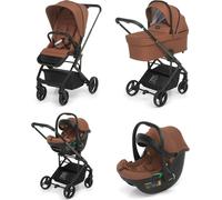 Foppapedretti Tictoc Travel System - Passeggino Trio Leggero Compatto Pieghevole 0- 4 Anni 0-22 Kg + Carrozzina + Seggiolino Auto Reversibile colore Tuscany