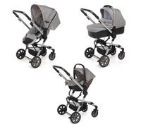 Foppapedretti Trio Supertres I-Size, Sistema Modulare Combinato per Bambini, Navicella Passeggino e Seggiolino auto I-Size, Maniglione e Poggiagambe Regolabili, conforme ECE R129, Desert