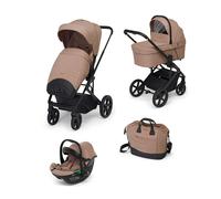 FOPPAPEDRETTI - Trio Tic Toc Pro Gold con Seggiolino Auto Disk Infant Rekline + Coprigambe, Adattatori e Borsa Elegant