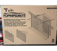 FOPPAPEDRETTI TWIN Stendibiancheriada balcone a due ali, Made in Italy