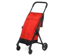 FOPPAPEDRETTI Zaino Borsa Trolley Rosso 53L con 4 Ruote e Impugnatura Regolabile