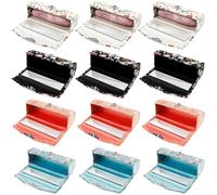 Foppla 12 custodie per rossetti con specchio custodia organizer per rossetti floreali da donna, kit portaoggetti cosmetico portatile per borsa 4 colori, Varie, Design floreale