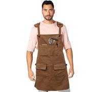 Foppla Grembiule da lavoro con 5 tasche per attrezzi, tessuto Oxford resistente, impermeabile, con cinghia incrociata regolabile, grembiule per la lavorazione del legno, per uomini e donne dalla M