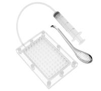 Foppla Kit per gastronomia molecolare professionale per produttore di caviali, kit Easy Caviar Maker Box rimovibile per caviare, kit di sferizzazione 96 fori Roe salsa con cucchiaio da siringa per