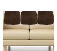 Foppla Set di 3 coperture protettive per poggiatesta per divano, in morbido poliestere, resistenti all'usura, per poltrona reclinabile (colore caffè)