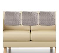 Foppla Set di 3 coperture protettive per poggiatesta per divano, in morbido poliestere, resistenti all'usura e reclinabili (grigio chiaro)