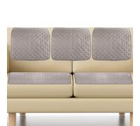 Foppla Set di 3 coperture protettive per poggiatesta per divano, in morbido poliestere, resistenti all'usura e reclinabili (grigio chiaro, 5 pezzi)