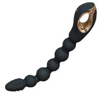 FOPS Catena Anale Vibrante con 6 Perle - Massaggiatore Prostata & Anale 10 Modi Silicone Nero W118
