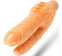 FOPS Doppiodildo vibrante da 21 cm - Realistico doppio vibratore ⌀ 3,6/2,3 cm multispeed per donne, coppie e stimolazione anale/G-point D40