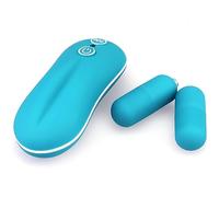 FOPS Ovetto Vibrante Donna 2 Uova con Telecomando 4cm x 2cm Sex Toy ABS Discreto per Clitoride e Intimo 20 Modalità Vibrazione Impermeabile Portatile M14-2