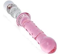 FOPS Plug Anale in Vetro Rosa per Donne - Dildo Anale Grande 22,5 cm x 3,2 cm Giocattolo Sessuale Versatile Stimolazione Intensa Sex Toys Femminili Elegante e Igienico G70